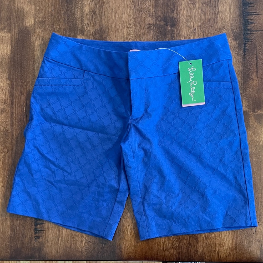 NWT Lilly Pulitzer Gardina Brillant Blue Women Shorts